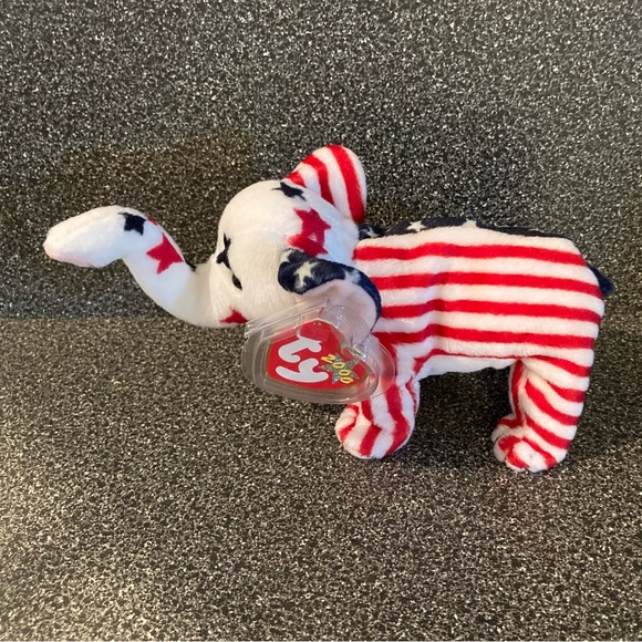 NWT Vintage “Righty 2000” Beanie Baby.Date of birth 7/4/2000. Plastic tag holder - Picture 10 of 16